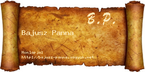 Bajusz Panna névjegykártya